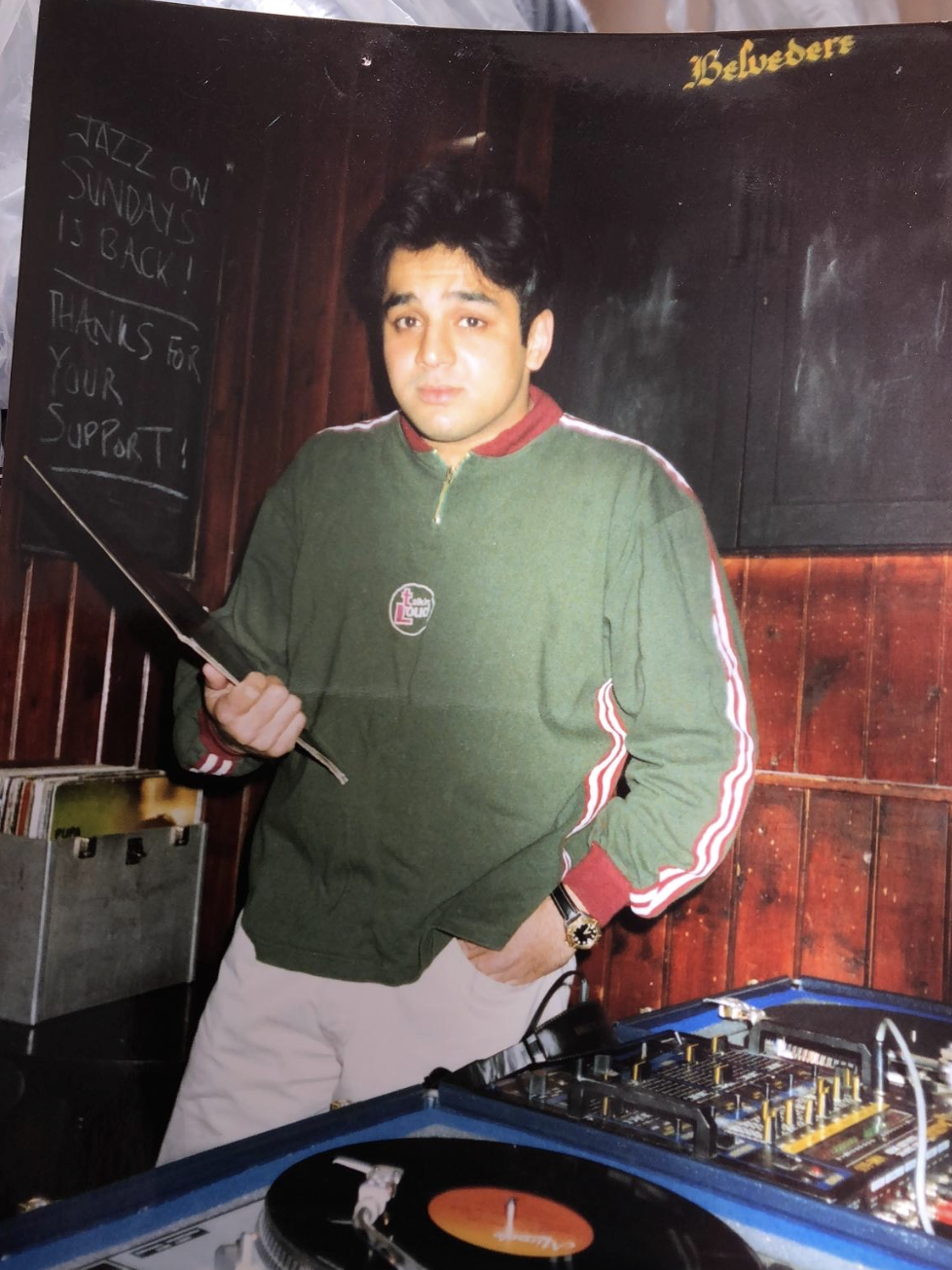 A young Joe Davis at the Belvedere Arms pub in Richmond, Southwest London